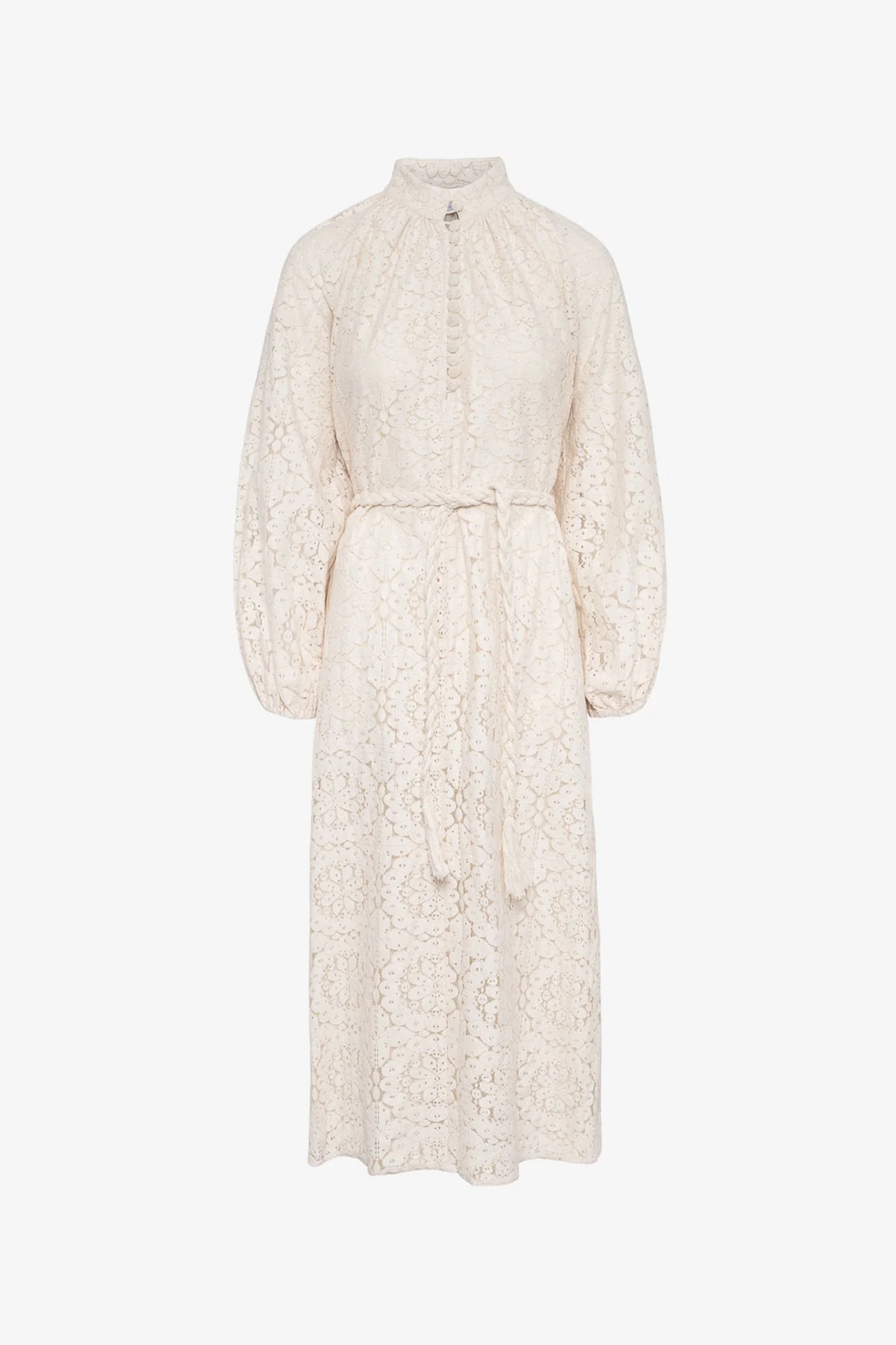 Lace Bohemian Wide Dress - Flower Circle Lace