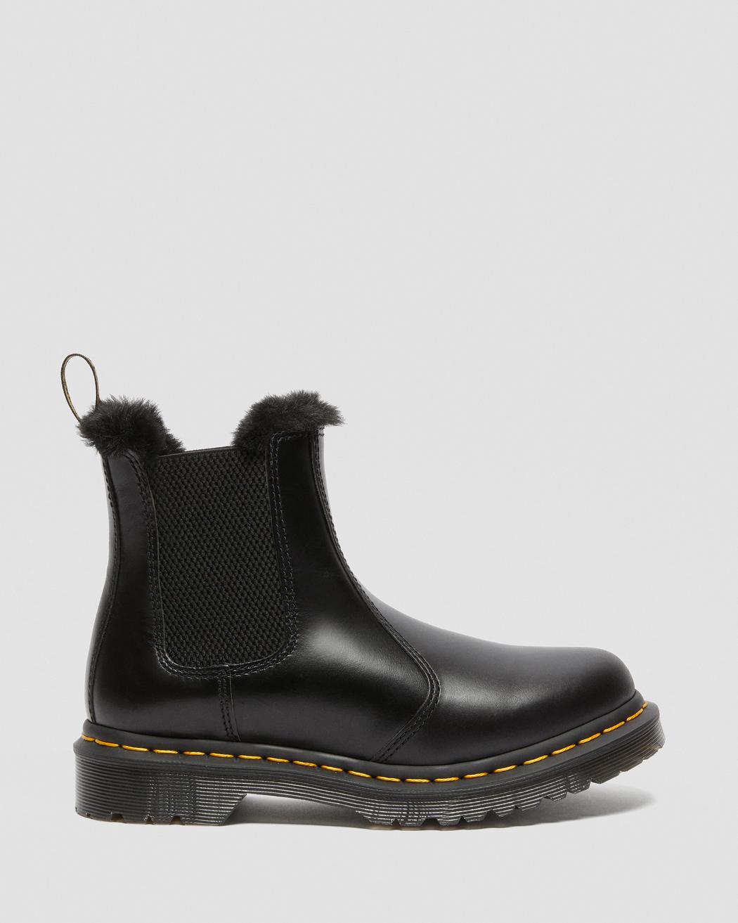 2976 Leonore Faux Fur Lined Chelsea Boots - Dark Grey Atlas