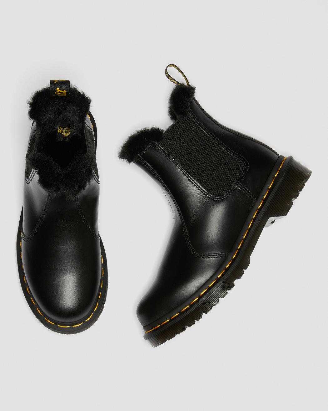 2976 Leonore Faux Fur Lined Chelsea Boots - Dark Grey Atlas