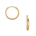 Pave Huggie Hoops 17mm - Gold
