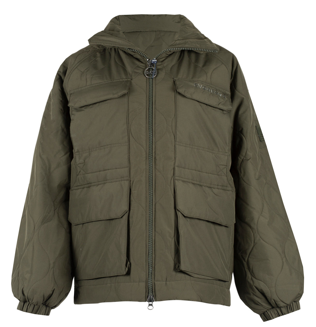 W. Queens Side Slit Jacket - Dark Army