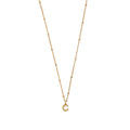 Initial C Satellite Chain Neck - Pale Gold