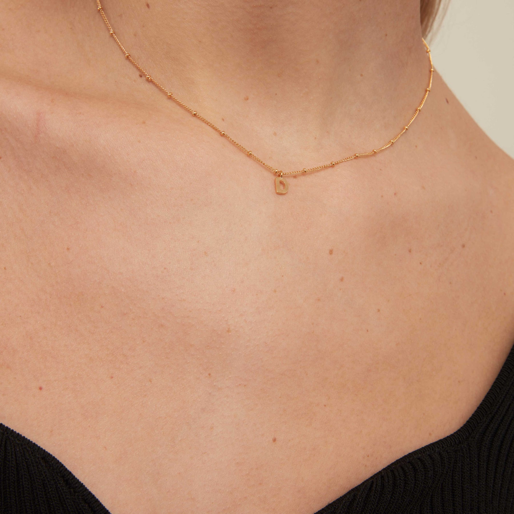 Initial D Satellite Chain Neck - Pale Gold
