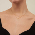 Initial E Satellite Chain Halsband - Pale Gold
