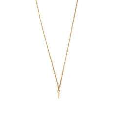 Initial I Satellite Chain Neck - Pale Gold