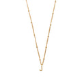 Initial J Satellite Chain Neck - Pale Gold