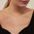 Initial K Satellite Chain Halsband - Pale Gold
