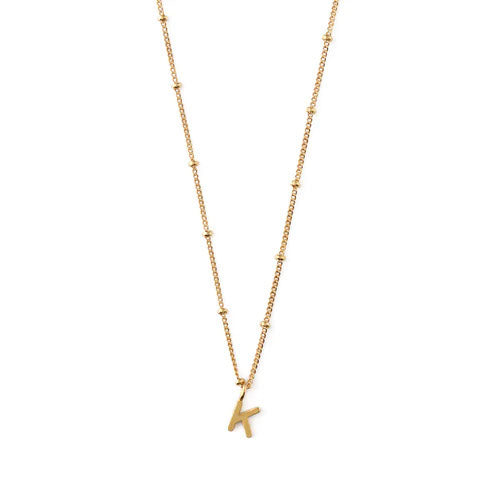 Initial K Satellite Chain Halsband - Pale Gold