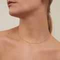 Initial L Satellite Chain Halsband - Pale Gold