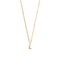Initial L Satellite Chain Halsband - Pale Gold