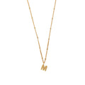 Initial M Satellite Chain Halsband - Pale Gold