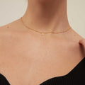 Initial N Satellite Chain Halsband - Pale Gold