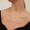 Initial O Satellite Chain Neck - Pale Gold