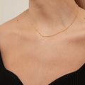Initial R Satellite Chain Neck - Pale Gold