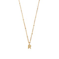 Initial R Satellite Chain Neck - Pale Gold