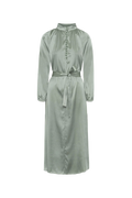 Silk Satin Bohemian Wide Dress - Light Seaweed