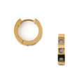 Huggie Hoops Light Sapphire - Pale Gold