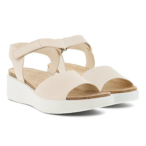 Flowt Wedge Cork Sandals - Limestone