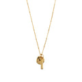 Molten Coin & Bar Cluster Necklace - Pale Gold