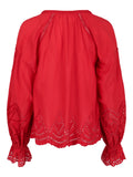 Rød Pia Tjelta Agnes Wide Blouse Bluse - Pia Tjelta - Bluser & Skjorter - VILLOID.no
