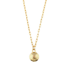 Swarovski Citrine Disc Necklace - Citrine