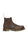 2976 Yellow Stitch Crazy Horse Leather Chelsea Boots - Dark Brown