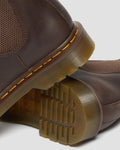 2976 Yellow Stitch Crazy Horse Leather Chelsea Boots - Dark Brown