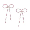Statement Rose Water Opal Bow Earrings