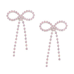 Statement Rose Water Opal Bow Earrings