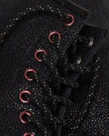 1460 Smooth Leather Lace Up Boots - Black Bejewelled