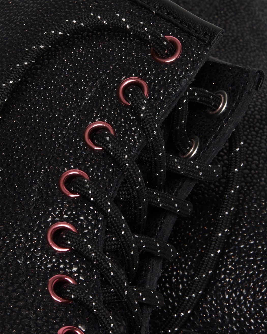1460 Smooth Leather Lace Up Boots - Black Bejewelled