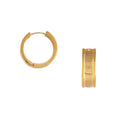 Linear Mid Size Hoops - Pale Gold