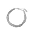 Multi Chain 8 Row Bracelet - Silver