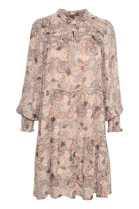 Randyspw Dress - Neutral Ornament Print