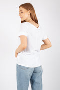 Lily V-neck Tee - White