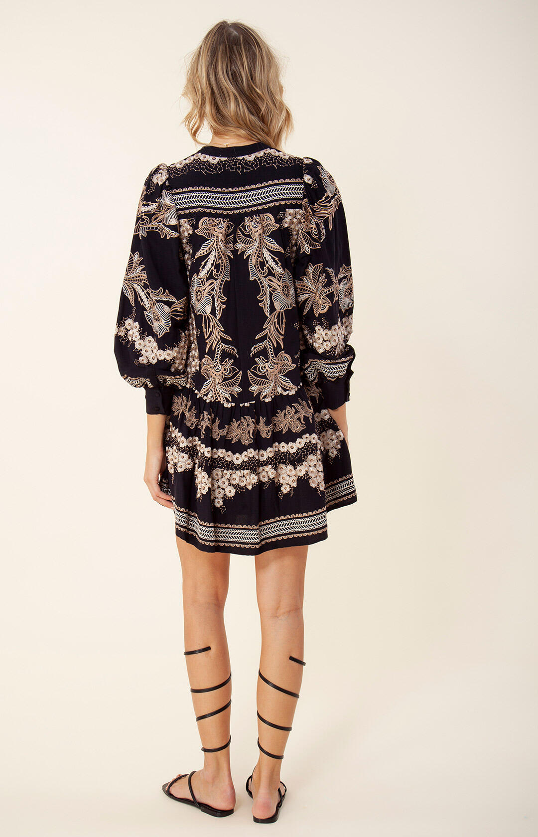 Janina Short Dress - Black