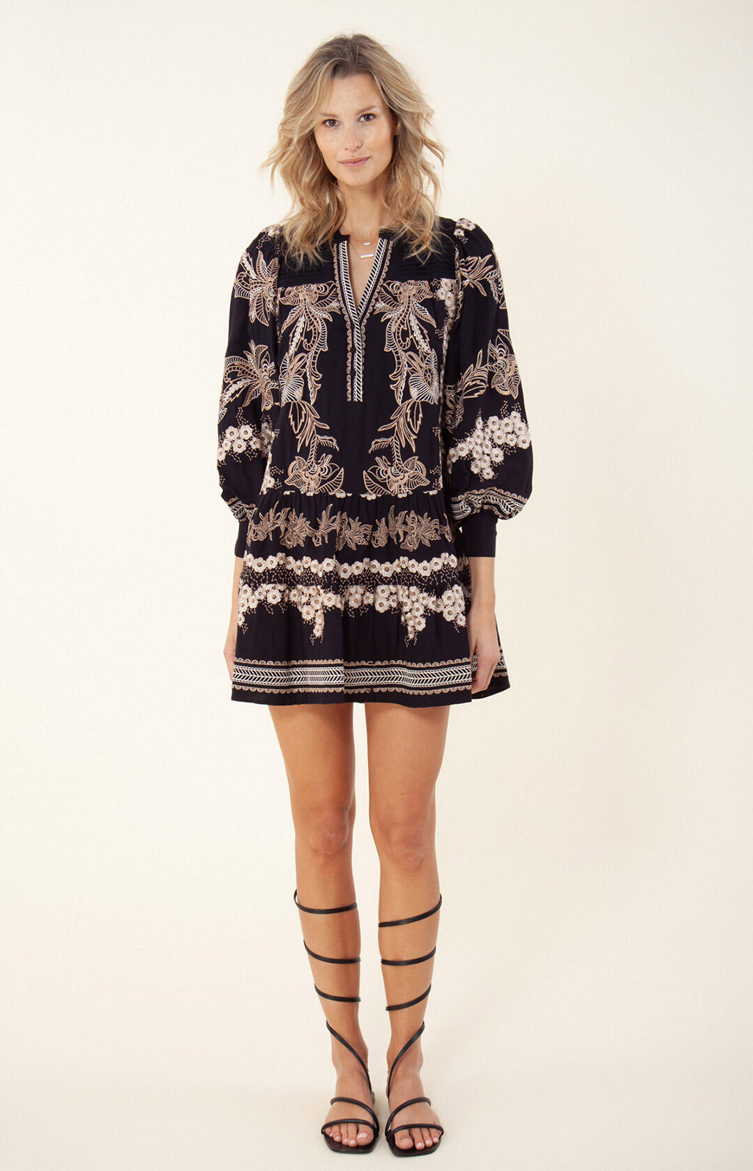 Janina Short Dress - Black