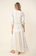 Clary Maxi Dress Embrodery - Gold