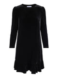 Emilie Velour Dress - Black