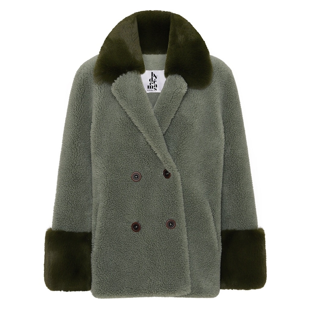Fiona Wool Coat Short - Grön