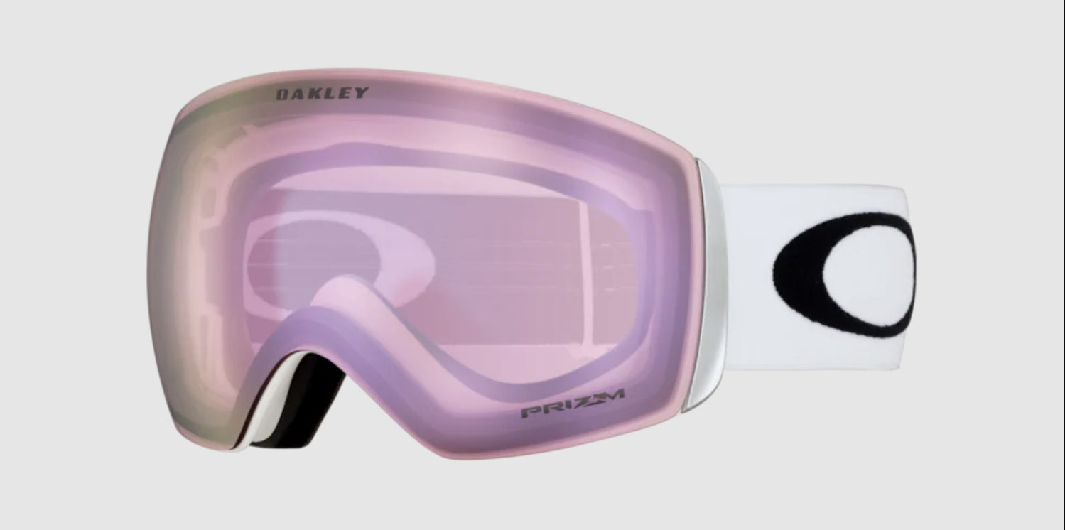 Flight Deck L Matte White - Prizm HI Pink - Goggles