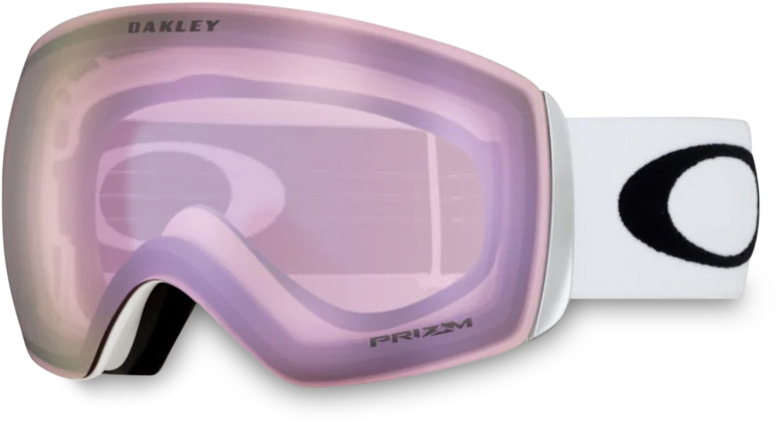 Flight Deck L Matte White - Prizm HI Pink - Goggles