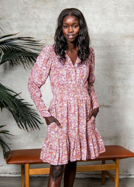 Billie Dress - Pink Peach