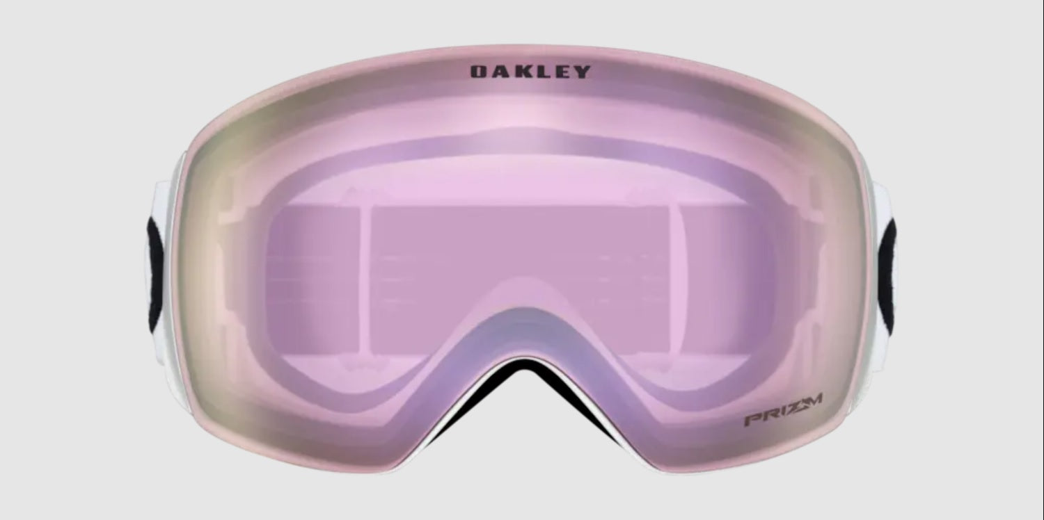 Flight Deck L Matte White - Prizm HI Pink - Goggles