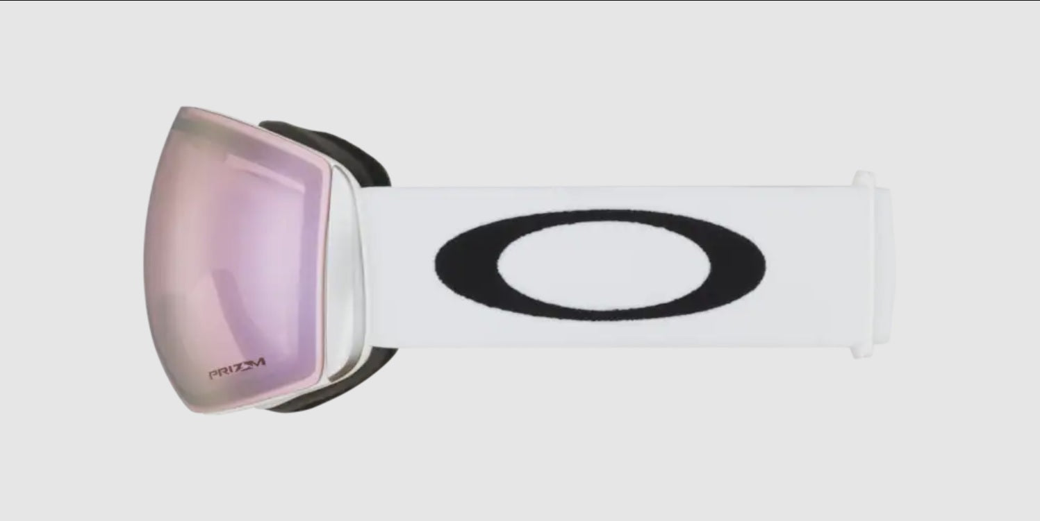 Flight Deck L Matte White - Prizm HI Pink - Goggles