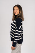 TenleyIW Turtleneck Pullover - Blå/Vit