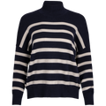 TenleyIW Turtleneck Pullover - Blå/Vit