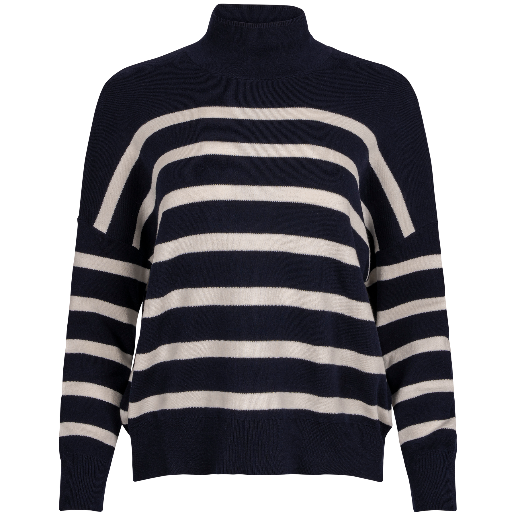 TenleyIW Turtleneck Pullover - Blå/Vit