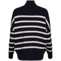 TenleyIW Turtleneck Pullover - Blå/Vit