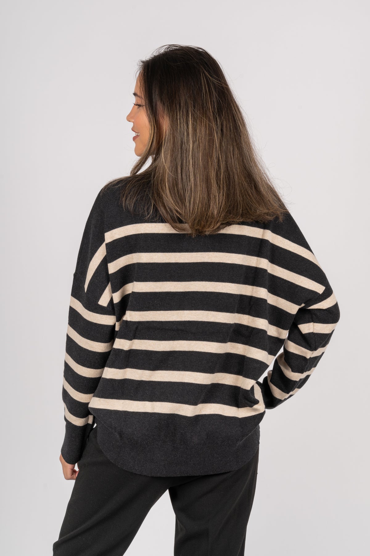TenleyIW Turtleneck Pullover - Grey/Sandstone